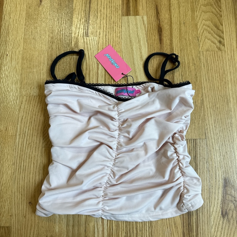 Pink Ruched Tank Top - Picture 2 of 2